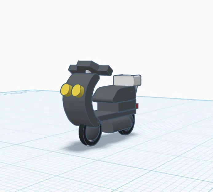 Mô hình xe máy mini Scoter - File in 3D trang trí bàn làm việc - Image 1