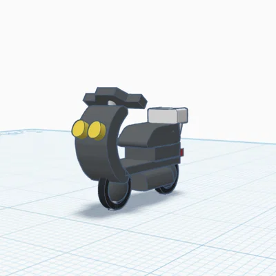 Mô hình xe máy mini Scoter - File in 3D trang trí bàn làm việc