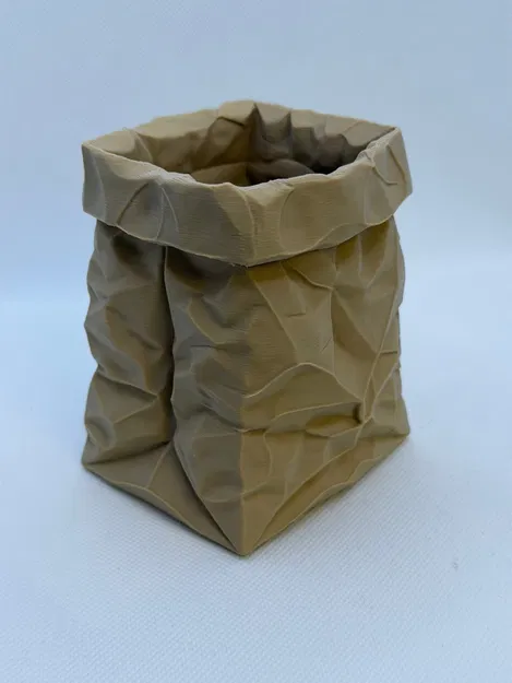 Ống Cắm Bút Túi Giấy Vò Nhăn | Đồ Trang Trí Bàn Làm Việc Hiện Đại - Image 4