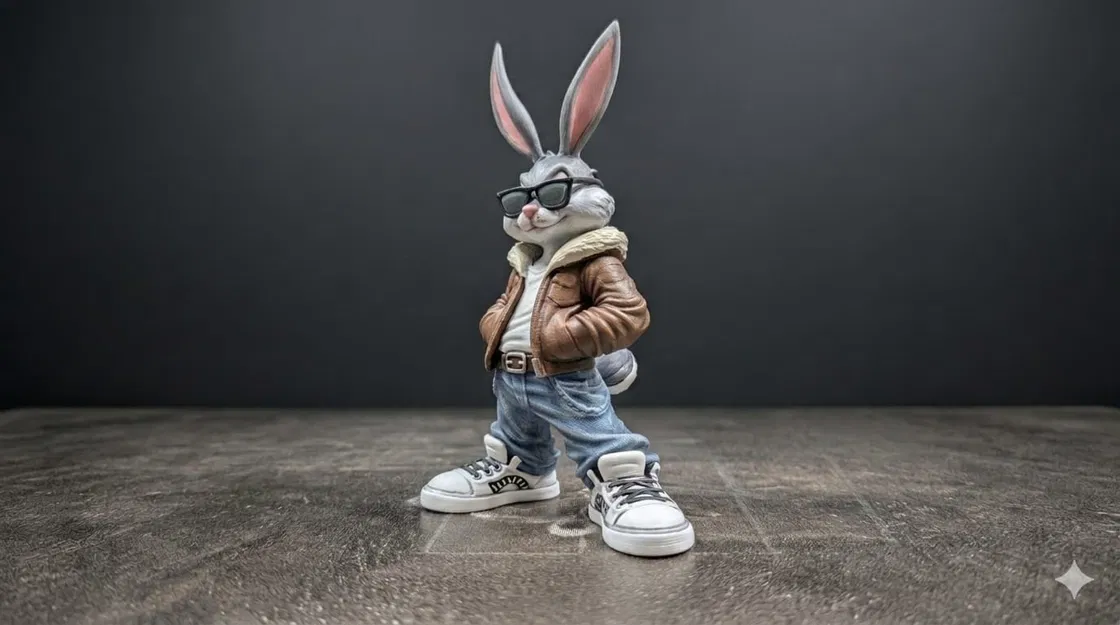 Mô hình Bugs Bunny phong cách đường phố cực ngầu - Image 1