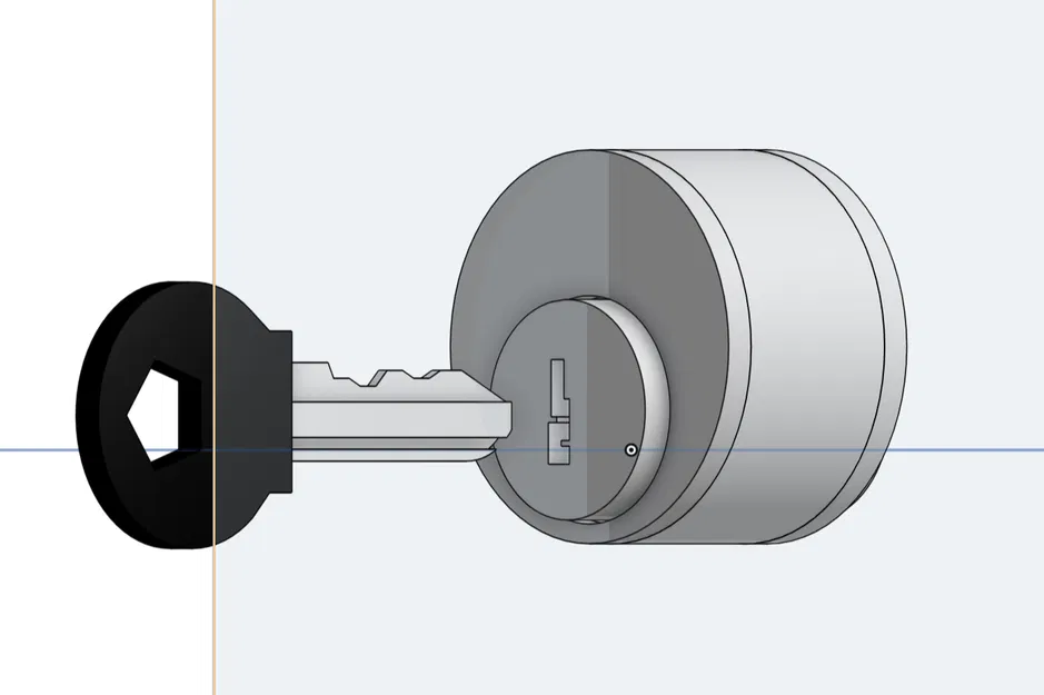 Mô hình 3D Ổ Khóa Pin Tumbler và Chìa Khóa (Dành cho giáo dục) - Image 1
