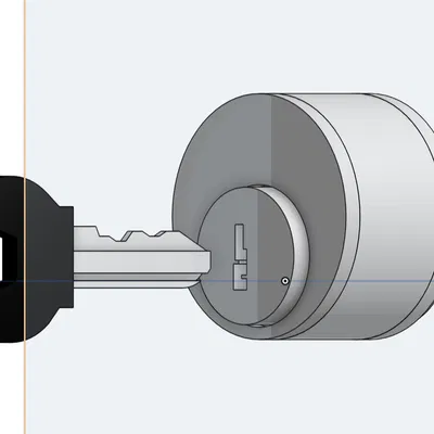 Mô hình 3D Ổ Khóa Pin Tumbler và Chìa Khóa (Dành cho giáo dục)