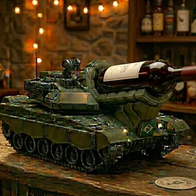 Giá Đỡ Chai Rượu: Xe Tăng Quân Sự (Phiên Bản Chiến Thuật)