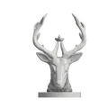 Mô hình tượng đầu hươu (Deer Bust) có khay để đồ trang trí 3D - Thumbnail 1