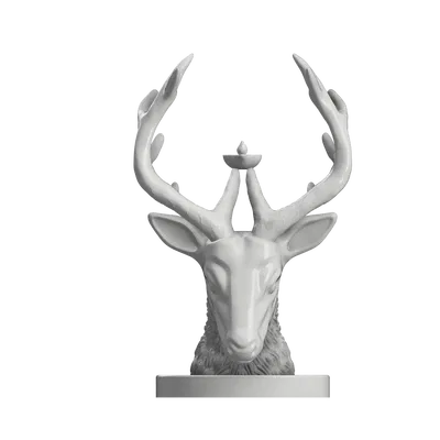 Mô hình tượng đầu hươu (Deer Bust) có khay để đồ trang trí 3D