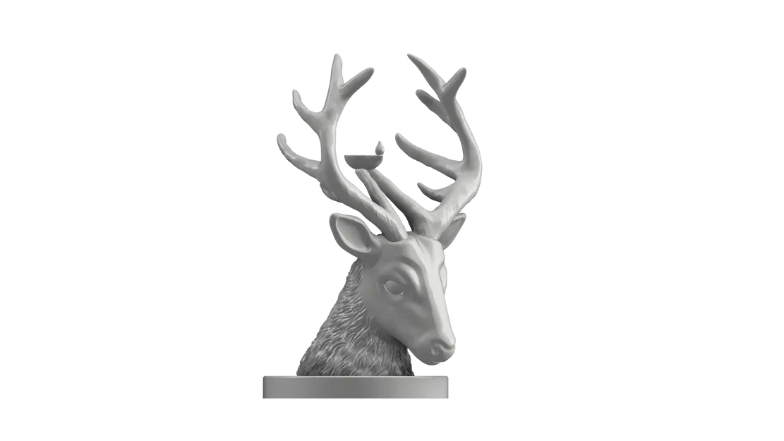 Mô hình tượng đầu hươu (Deer Bust) có khay để đồ trang trí 3D - Image 2
