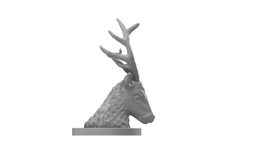 Mô hình tượng đầu hươu (Deer Bust) có khay để đồ trang trí 3D - Image 3