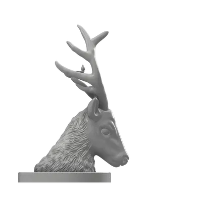 Mô hình tượng đầu hươu (Deer Bust) có khay để đồ trang trí 3D