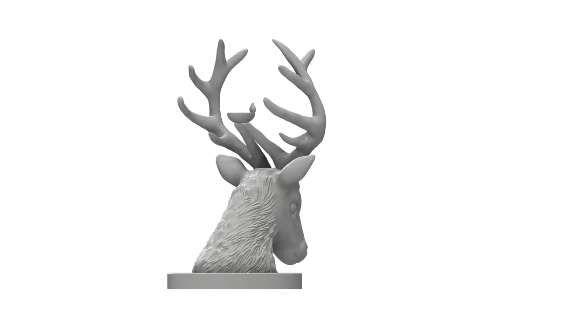 Mô hình tượng đầu hươu (Deer Bust) có khay để đồ trang trí 3D - Image 4