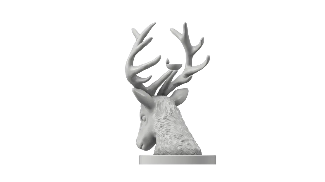 Mô hình tượng đầu hươu (Deer Bust) có khay để đồ trang trí 3D - Image 6