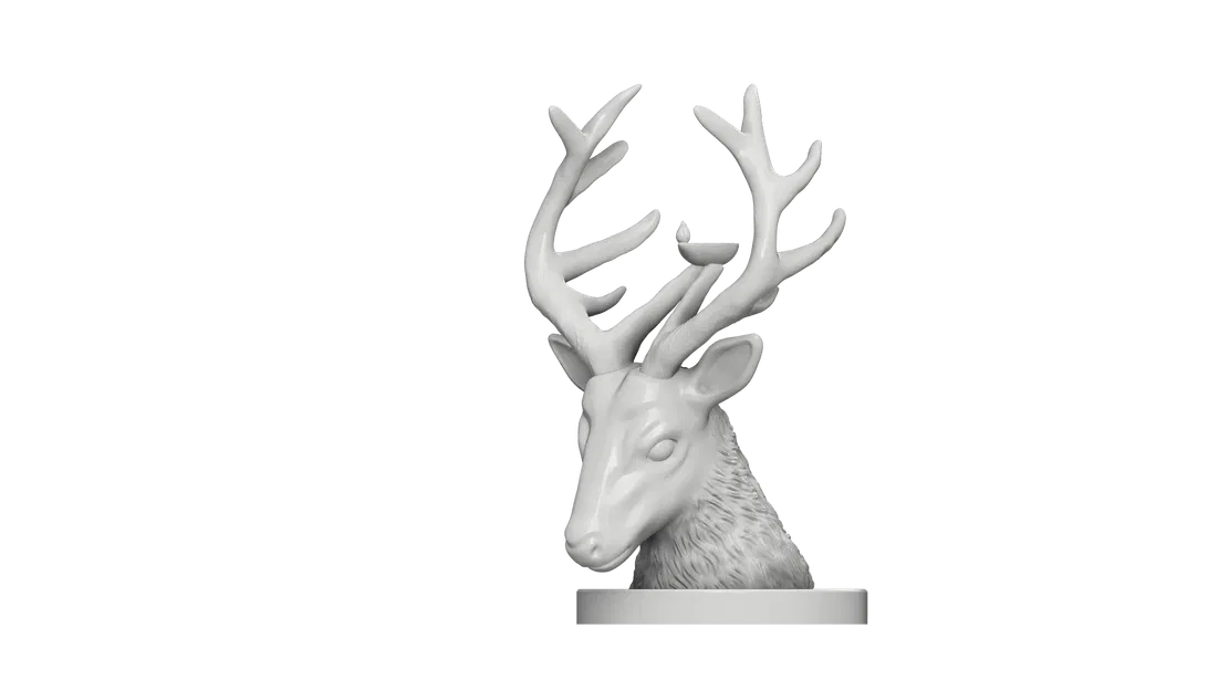 Mô hình tượng đầu hươu (Deer Bust) có khay để đồ trang trí 3D - Image 8