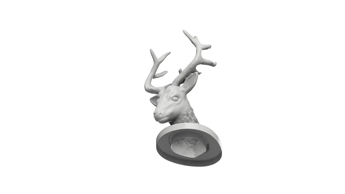 Mô hình tượng đầu hươu (Deer Bust) có khay để đồ trang trí 3D - Image 9