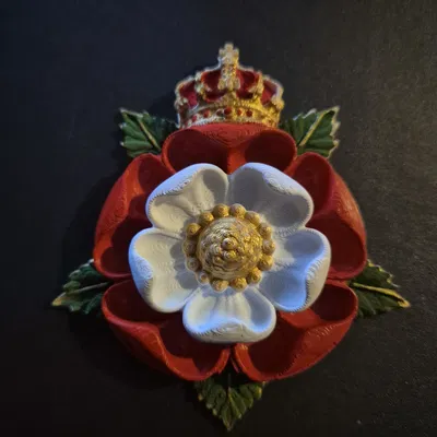 Mô hình Phù hiệu hoa hồng Tudor 3D (Tudor Rose Emblem Badge) sang trọng