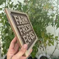 Bảng trang trí Farm Fresh Eggs: Tạo điểm nhấn phong cách nông trại - Thumbnail 2