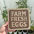 Bảng trang trí Farm Fresh Eggs: Tạo điểm nhấn phong cách nông trại - Thumbnail 3