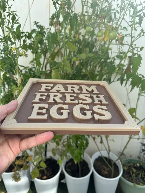 Bảng trang trí Farm Fresh Eggs: Tạo điểm nhấn phong cách nông trại - Image 4
