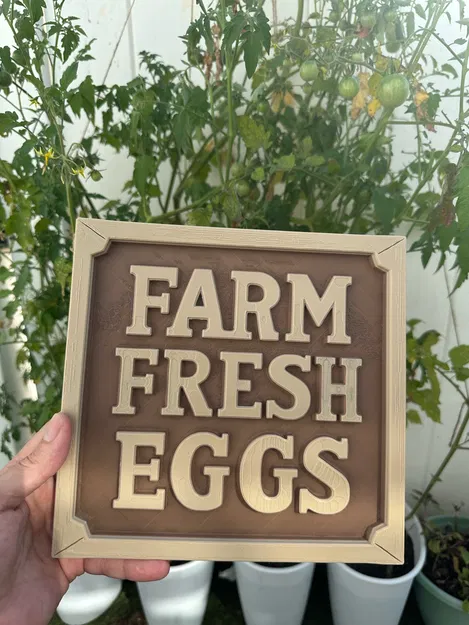 Bảng trang trí Farm Fresh Eggs: Tạo điểm nhấn phong cách nông trại - Image 5