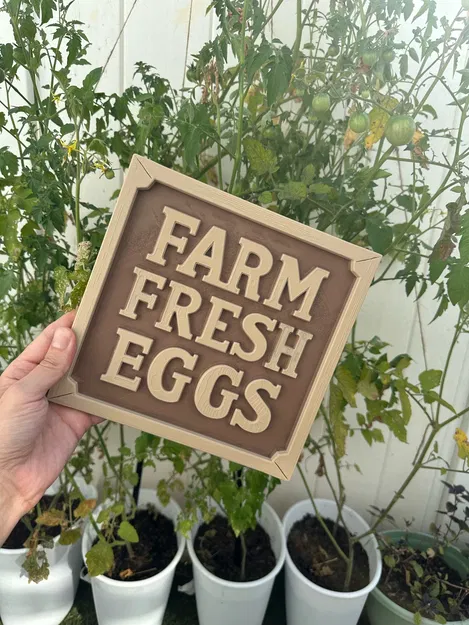 Bảng trang trí Farm Fresh Eggs: Tạo điểm nhấn phong cách nông trại - Image 7