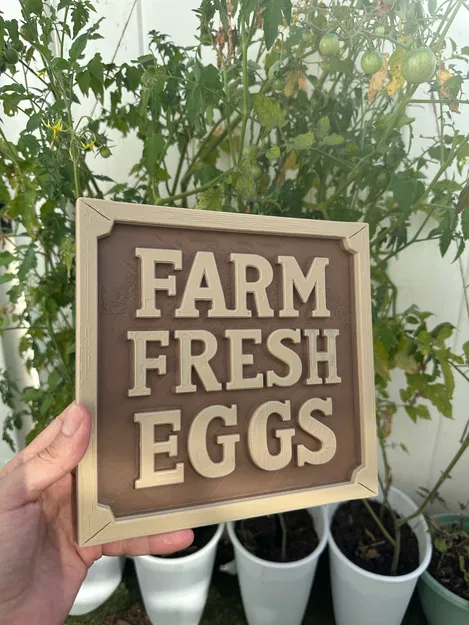 Bảng trang trí Farm Fresh Eggs: Tạo điểm nhấn phong cách nông trại - Image 8