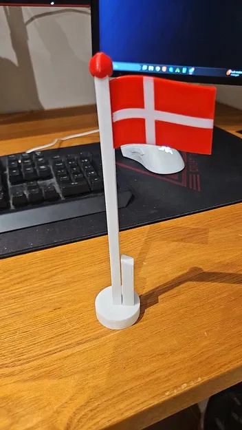 Mô hình cờ Đan Mạch (dansk flag) - Tệp STL in 3D trang trí để bàn - Image 2