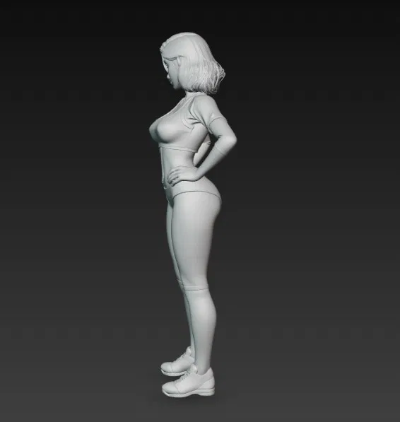 Mô hình 3D nhân vật nữ vận động viên phong cách thể thao - Image 2