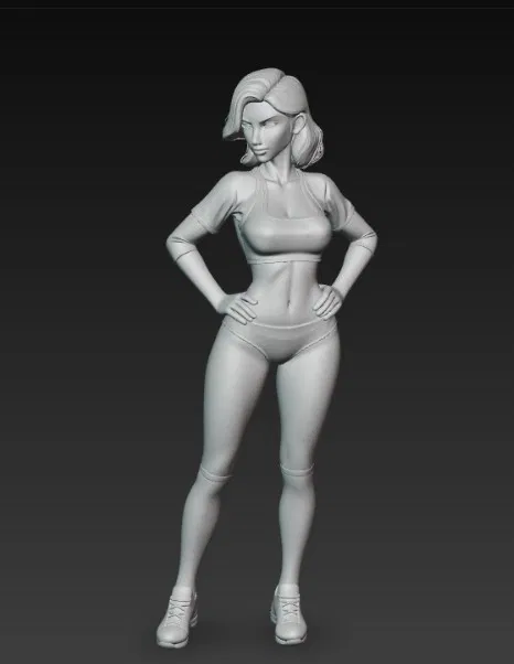 Mô hình 3D nhân vật nữ vận động viên phong cách thể thao - Image 4