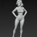 Mô hình 3D nhân vật nữ vận động viên phong cách thể thao - Thumbnail 4