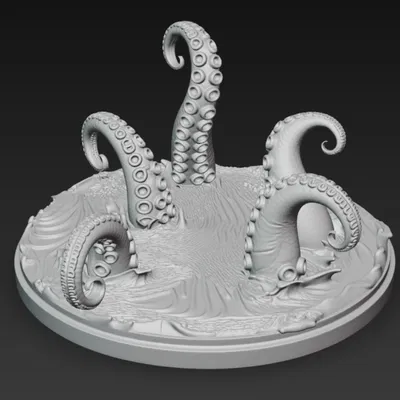 Mô hình xúc tu Tentacles phong cách Cthulhu trang trí 3D