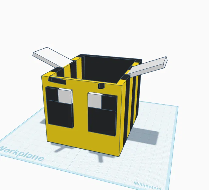 Chậu cây hình chú ong Minecraft độc đáo - Mô hình in 3D - Image 1