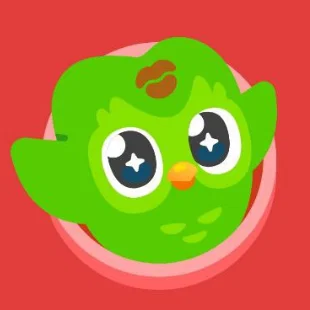 Mô hình 3D huy hiệu Duolingo tháng 1 cực đáng yêu cho người học ngoại ngữ