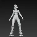 Mô hình 3D nữ vận động viên trượt patin năng động - Thumbnail 3