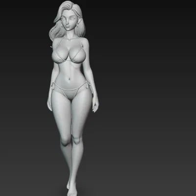 Mô hình tượng nhân vật nữ xinh đẹp gợi cảm trong trang phục bikini