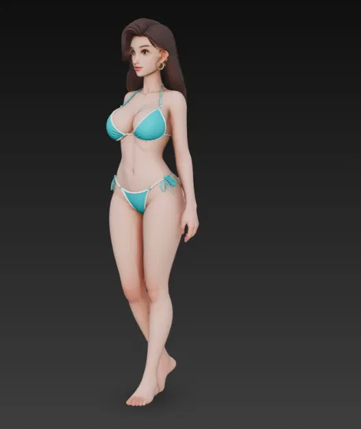 Mô hình tượng nhân vật nữ xinh đẹp gợi cảm trong trang phục bikini - Image 5