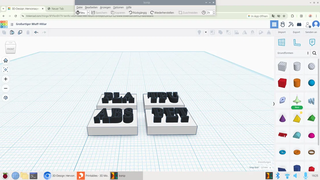 Mẫu thử nghiệm filament 3D (PLA, TPU, ABS, PET) siêu nhanh - Image 1