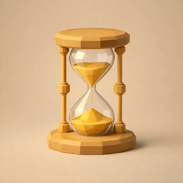 Mô hình đồng hồ cát Low Poly decor để bàn in 3D đẹp mắt - Image 1
