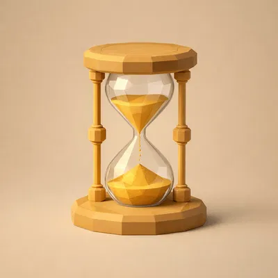 Mô hình đồng hồ cát Low Poly decor để bàn in 3D đẹp mắt