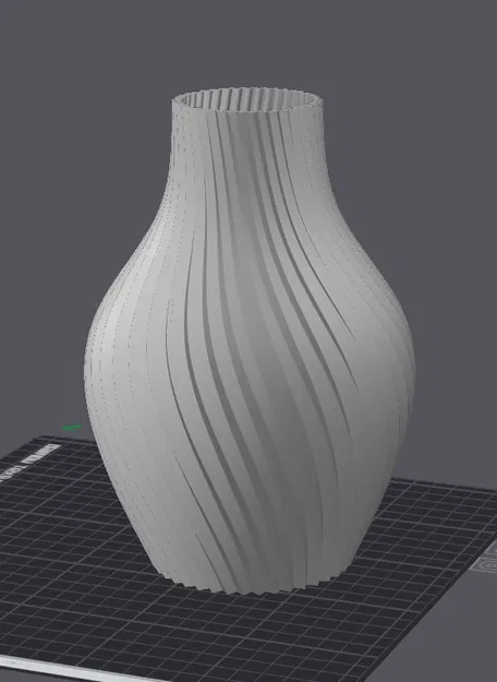 Mẫu bình hoa trang trí in 3D thiết kế xoắn hiện đại - Image 1