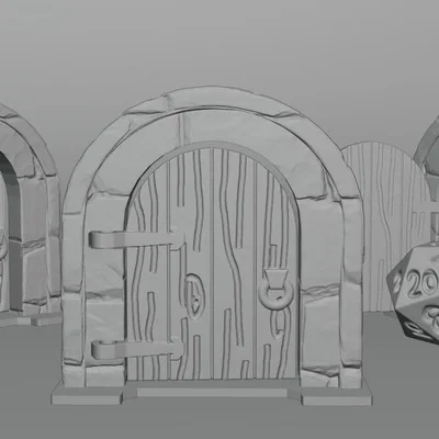 Mô hình cửa lắp ghép (Modular Door Props) cho DND và TTRPG