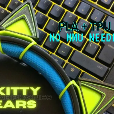 Tai Mèo Trang Trí Tai Nghe Gaming - Phụ Kiện 3D Dễ In