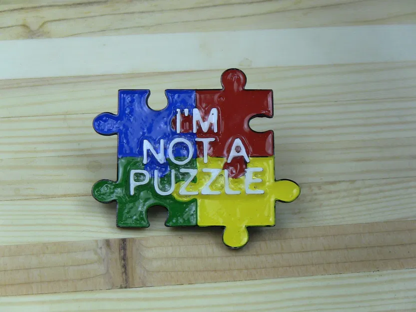 Ghim cài áo hình mảnh ghép (Puzzle Enamel pin) - Image 1