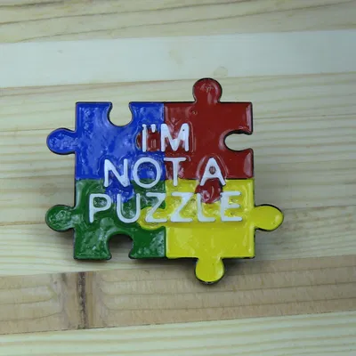 Ghim cài áo hình mảnh ghép (Puzzle Enamel pin)