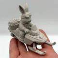 Mô hình chú thỏ Phục sinh lái xe trượt tuyết (Easter Bunny Snowmobile Rider) - Thumbnail 1