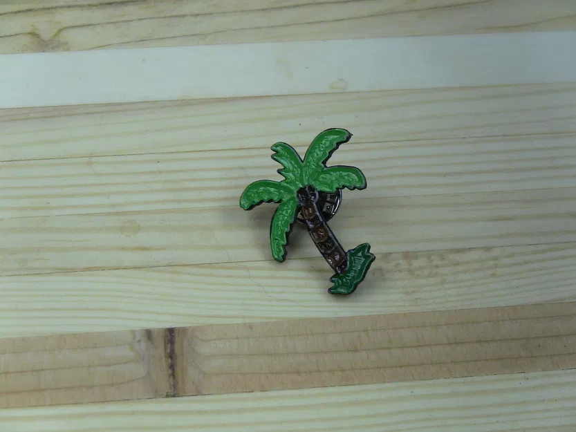 Ghim cài áo hình cây dừa (Palm tree Enamel pin) - Image 1