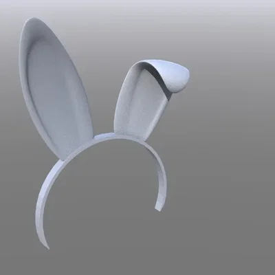 Mô hình tai thỏ trang trí trứng và phụ kiện thú cưng 3D
