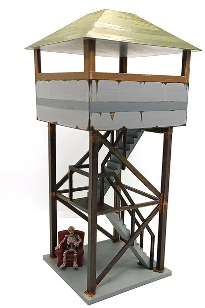 Mô hình tháp canh Watchtower phong cách hậu tận thế cho sa bàn - Image 1