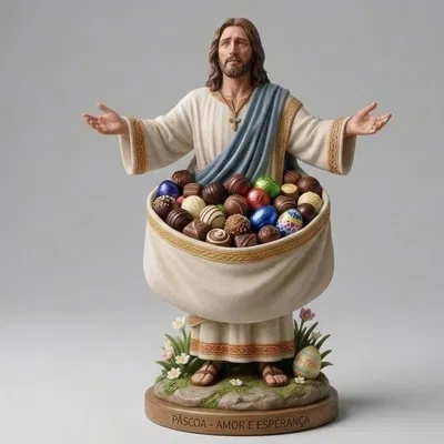 Mô hình 3D: Chúa Phục sinh (Phiên bản sẻ chia)