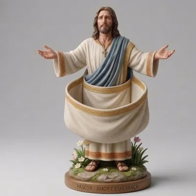 Mô hình 3D: Chúa Phục sinh (Phiên bản sẻ chia)