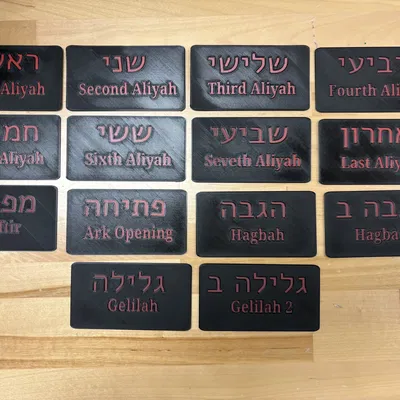 Thẻ Aliyah cho nghi thức đọc Torah
