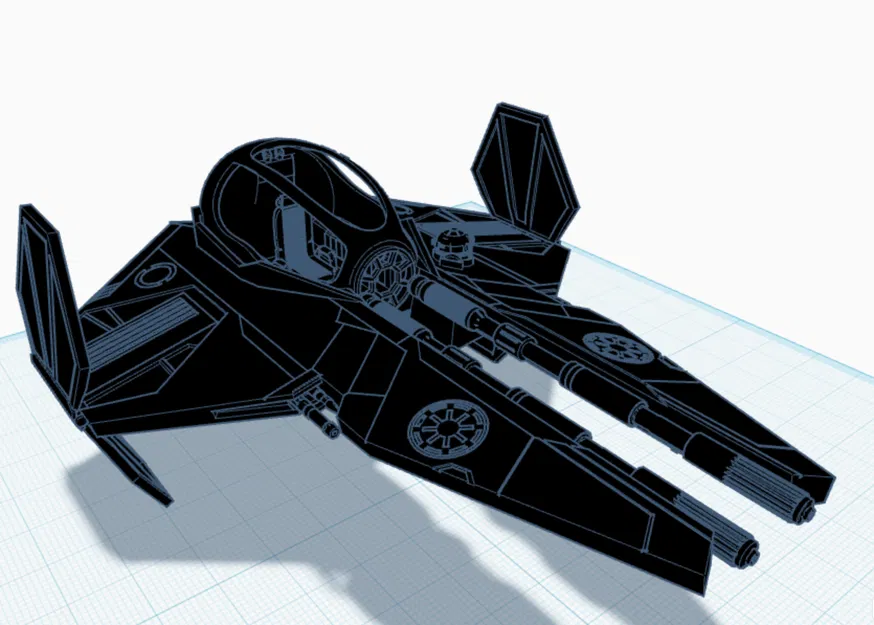 Mô hình 3D phi thuyền Jedi Interceptor - Star Wars chất lượng cao - Image 1