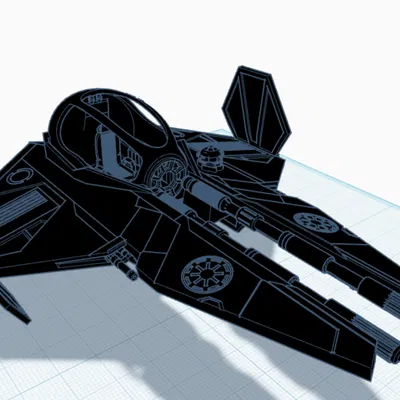 Mô hình 3D phi thuyền Jedi Interceptor - Star Wars chất lượng cao